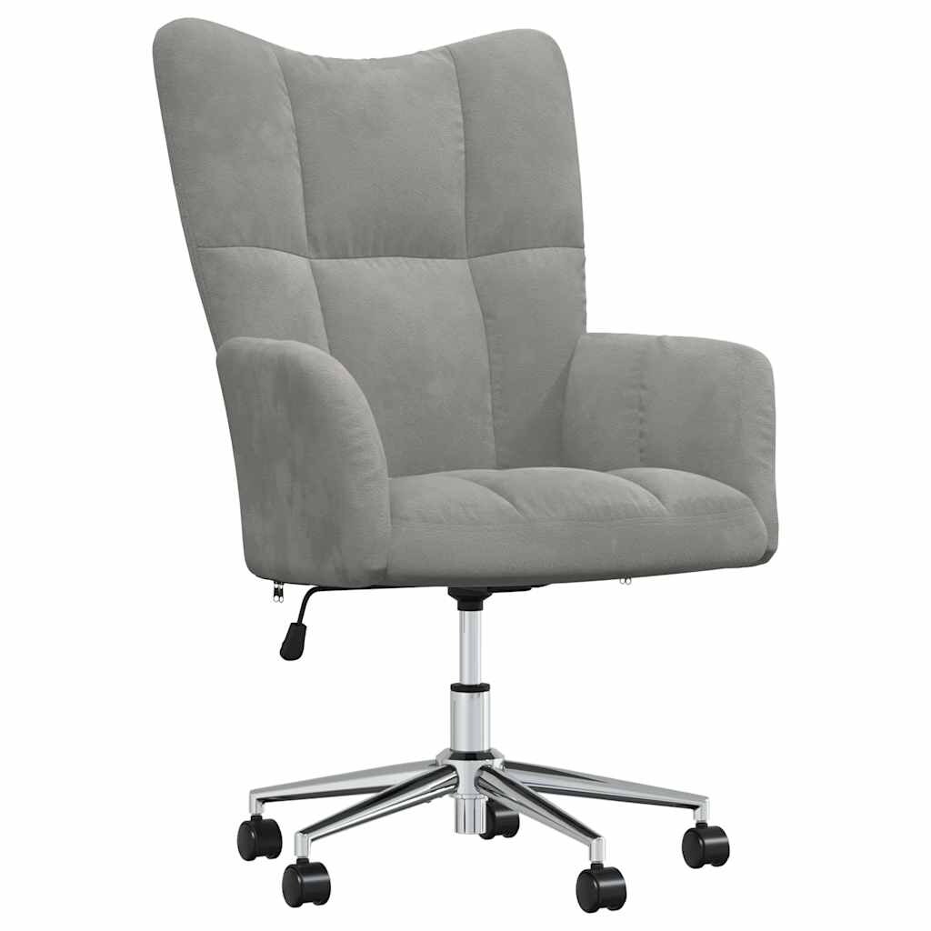 vidaXL Relaxsessel Hellgrau Samt