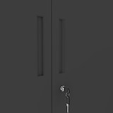 thumbnail of Armadio Armadietto In Metallo Multiuso Doppia Anta 5 Ripiani Regolabili Chiusura Con Doppia Chiave Mobiletto Documenti Ufficio 180x80x40 Cm Nero