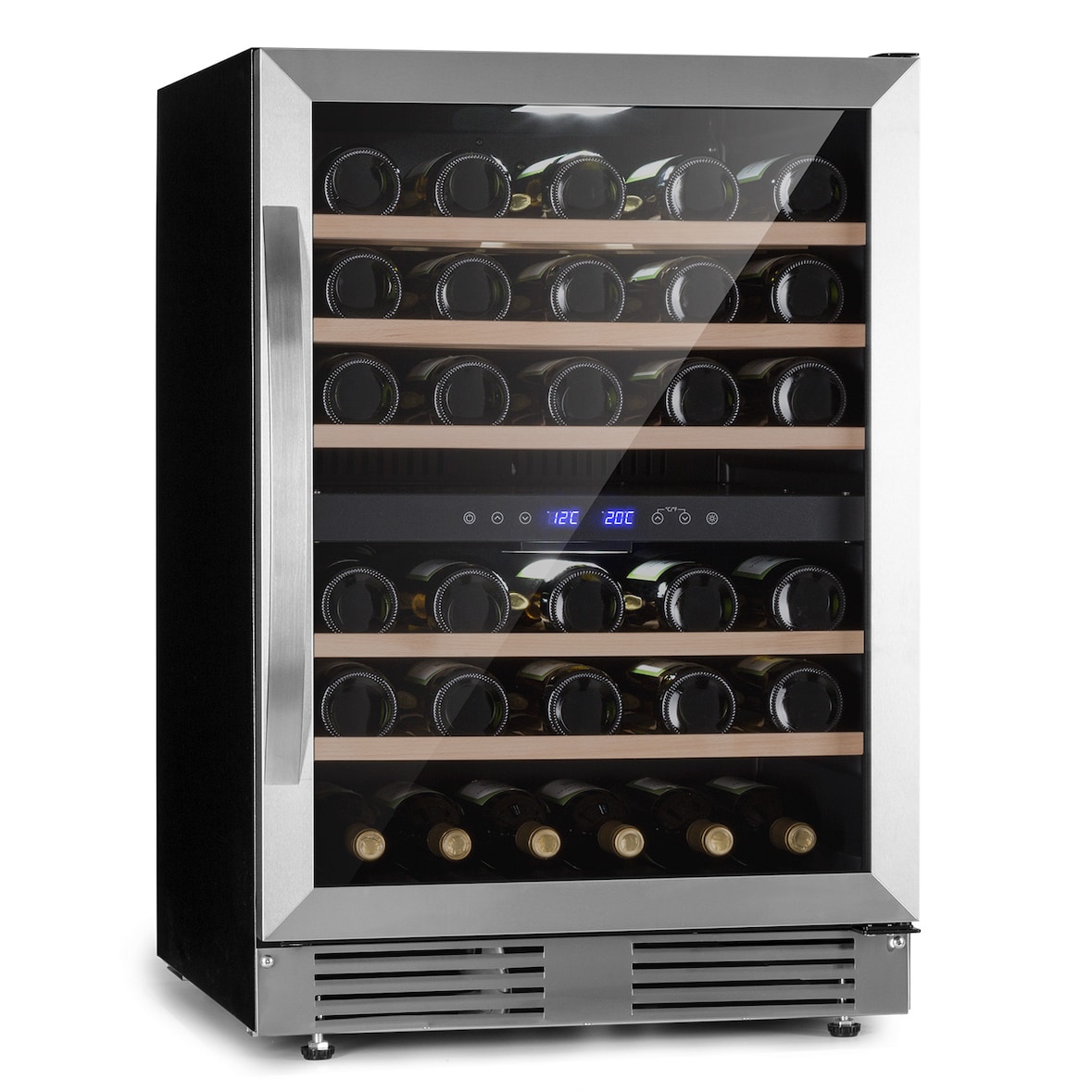 Vinovilla 50 Duo Zweizonen-Weinkühlschrank 53l 17 Fl. 3-Farben Glastür Edelstahl BRAND_75368113