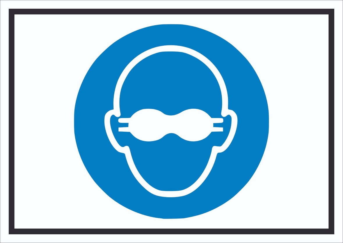 Weitgehend lichtundurchlässigen Augenschutz benutzen Symbol Schild A2 (420x594mm)