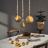 thumbnail of LED Weihnachtskugel Christbaumkugel beleuchtete Glaskugel Timer Deko gold 10cm