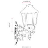 thumbnail of Aplique de Pared de Exterior en color Negro 26x20x43cm WellHome Baikal