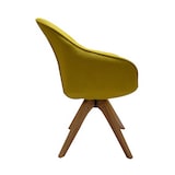 thumbnail of Möbilia Armlehnstuhl | 360 Grad drehbar | Bezug Stoff | Gestell Eiche-Holz | B 58,5 x T 61,5 x H 85,5 cm | senfgelb-natur | 26020001 | Serie STUHL