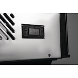 thumbnail of Vitrina refrigerada con 2 puertas, 2 estantes, acero inoxidable/cristal, 68.6x69.6x56.8 cm, refrigeración por aire, 160L, negra/plateada, Polar CD230