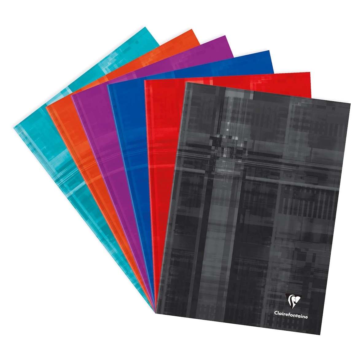 Clairefontaine 5x Kladde/Notizbuch mit Hardcover A4, 96 Blatt blanko 90g - Sortiert 9040C