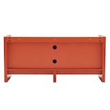 thumbnail of Einfarbiges rechteckiges TV-Möbel im Retro-Stil, L 120 cm, orange