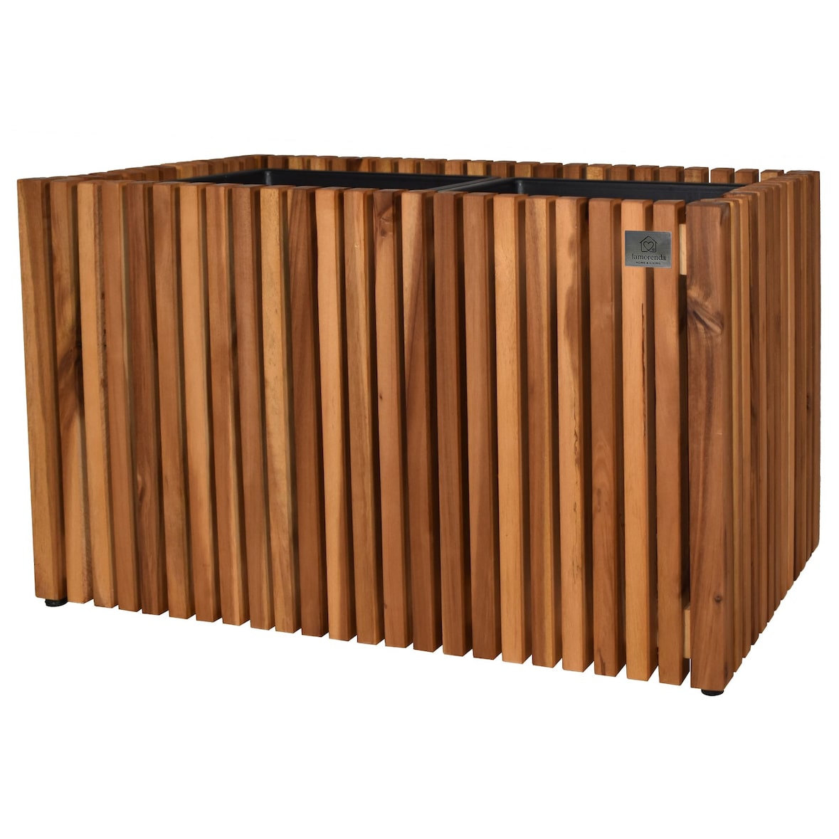 Pflanzgefäß Akazienholz 66 x 36,5 x 40 cm Braun