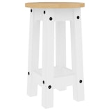 thumbnail of Tabourets De Bar Lot De 2 Blanc Bois Massif De Pin