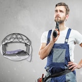 thumbnail of Relaxdays Schlauchhalter Wand, für 30 m 5/8'' Schlauch, Gartenschlauchhalterung, Metall Wasserschlauchhalter, schwarz