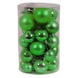 thumbnail of 30tlg. Christbaumkugeln / Weihnachtskugeln lime-grün Ø 4/5/6/7cm