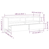 thumbnail of vidaXL TV-Schrank Hochglanz-Weiß 100x34,5x44,5 cm Holzwerkstoff