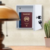 thumbnail of Relaxdays Geldkassette abschließbar, entnehmbarer Einsatz, 4 Fächer, Barkasse aus Eisen, HxBxT: 6 x 17 x 17,5 cm, grau