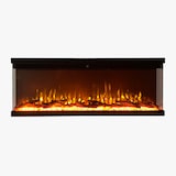 thumbnail of Lareira elétrica de parede, lareira embutida de 3 lados, BOSTON130 L127 x P20 x A44