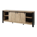 thumbnail of Matelpro - Buffet/bahut industriel 220 cm chêne/noir Simeo - Moderne & Design -Chêne/noir -  -Types de portes: Coulissantes