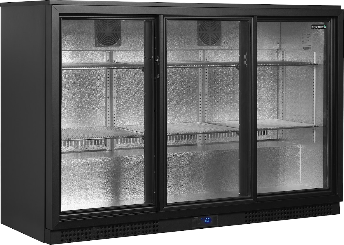 TEFCOLD Backbar-Kühlschrank BA31S-3 311l Schwarz
