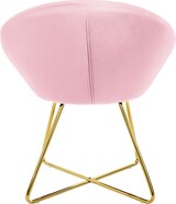 thumbnail of ML-Design – Esszimmerstühle 2er Set – Rosa Samt | runde Rückenlehne, goldene Metallbeine, ergonomisch gepolstert