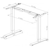 thumbnail of Schreibtischunterteil höhenverstellbar Schreibtisch Schreibtischbeine Schreibtischfuß Büromöbel Büroausstattung Bürozubehör schwarz Jet-Line