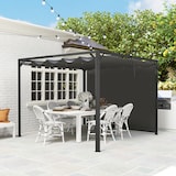 thumbnail of Outsunny Gazebo Pergola Retrattile con Tenda a Rullo Grigio Scuro