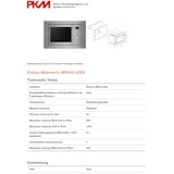 thumbnail of PKM Einbaumikrowelle MW820EBM - Edelstahl, 800Watt, 20 Liter
