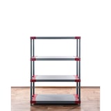 thumbnail of PROREGAL Kunststoffregal GREY BEAR Low, HxBxT 138x80x46cm, Fachlast 120kg, Grau-Rot Kunststoff-Regal Euro-Regal Stecksystem Lagerregal