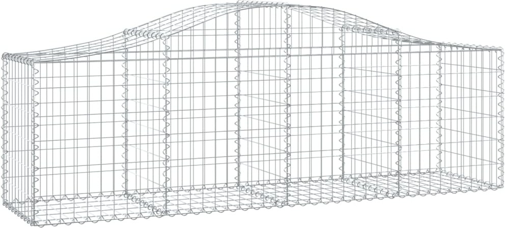 vidaXL Gabionen mit Hochbogen 18 Stk. 200x50x60/80 cm Verzinktes Eisen