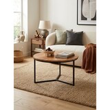 thumbnail of Akazienholz Couchtisch, Elegantes Design, Stauraum, Robustes Eisengestell. 60x60x38 cm | Kadima Design