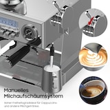 thumbnail of Espressomaschine mit Mahlwerk, 2050W Siebträgermaschine mit 20-Bar italien Pumpe, Milchschäumer und Barista Kit, 25 Mahlgrade, 1,6L, Edelstahl