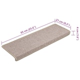 thumbnail of vidaXL Trapmatten 15 st 65x21x4 cm taupe