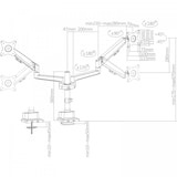 thumbnail of MCL - Support écran bureau à amortisseur - 2 écrans jusqu'à 32''/9Kg  Noir