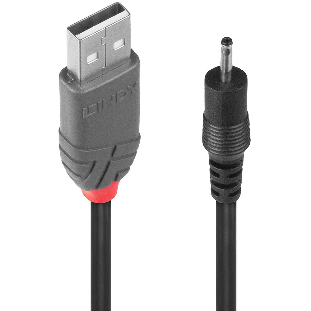 Lindy 70265 Adapterkabel USB A St - DC 2,50/0,7mm St  1,5m