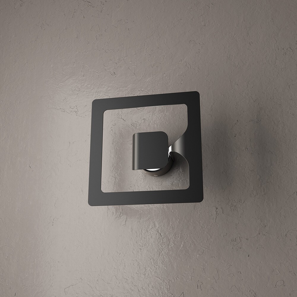 Applique Moderno Quadrato Gasoline 1 Luce In Metallo Nero