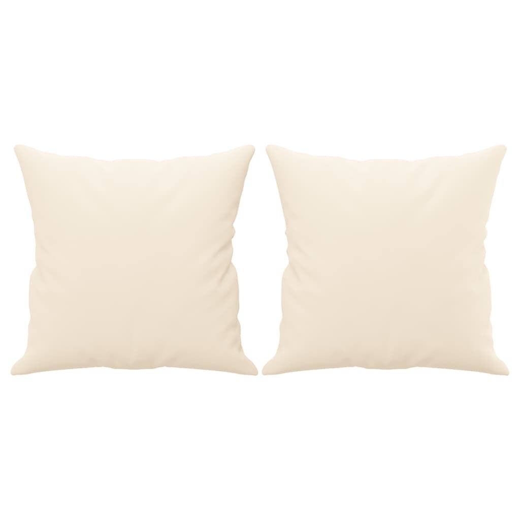 vidaXL Zierkissen 2 Stk. Creme 40x40 cm Samt