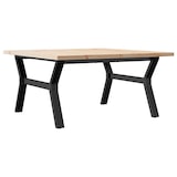 thumbnail of vidaXL Couchtisch Y-Gestell 90x90x45,5cm Massivholz Kiefer & Stahl