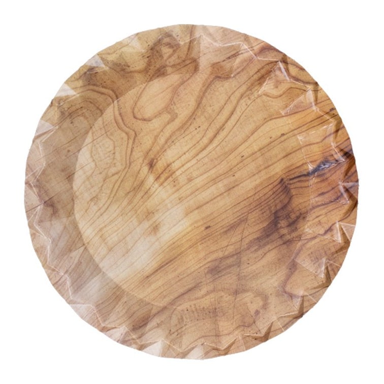 MONOUSO - Pappteller mit Holzoptik “Bali” Ø18cm 290g/m² (50 Stück)