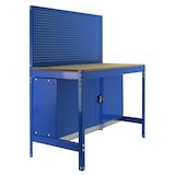 thumbnail of SimonRack Banco de Trabajo Taller, 1210x610 mm, Panel Perforado y Cabina, Capacidad Carga 600 kg, Azul - BT-2