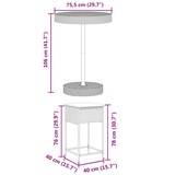 thumbnail of vidaXL 5-tlg. Gartenbar-Set mit Kissen Schwarz Poly Rattan