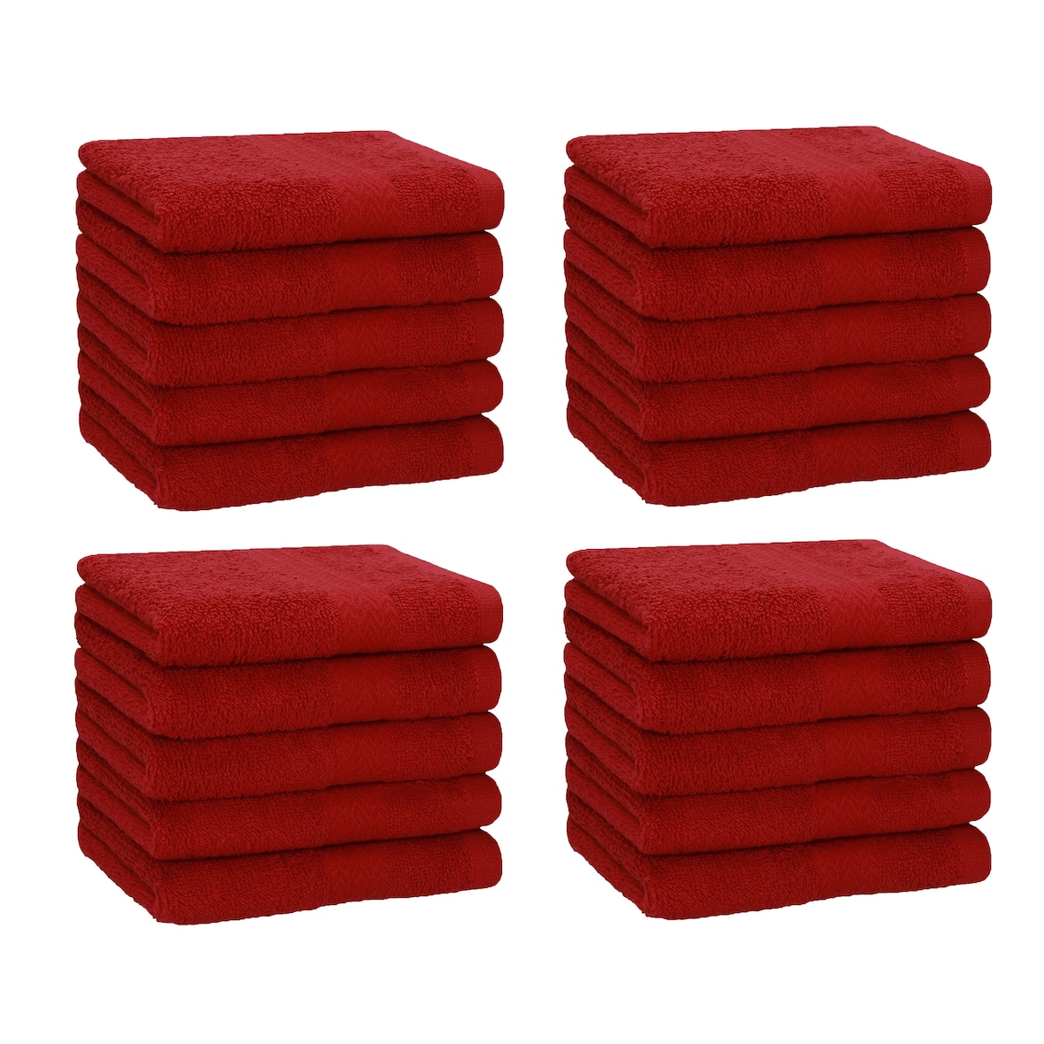 Betz 20 Stück Seiftücher PREMIUM 100% Baumwolle Seiflappen-Set 30x30 cm Farbe dunkelrot