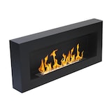 thumbnail of Camino a bioetanolo biocamino da parete Siena Nero L 90 x P 12 x H 40