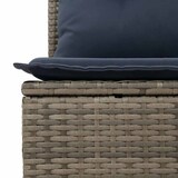 thumbnail of vidaXL 13-tlg. Garten-Sofagarnitur mit Kissen Grau Poly Rattan