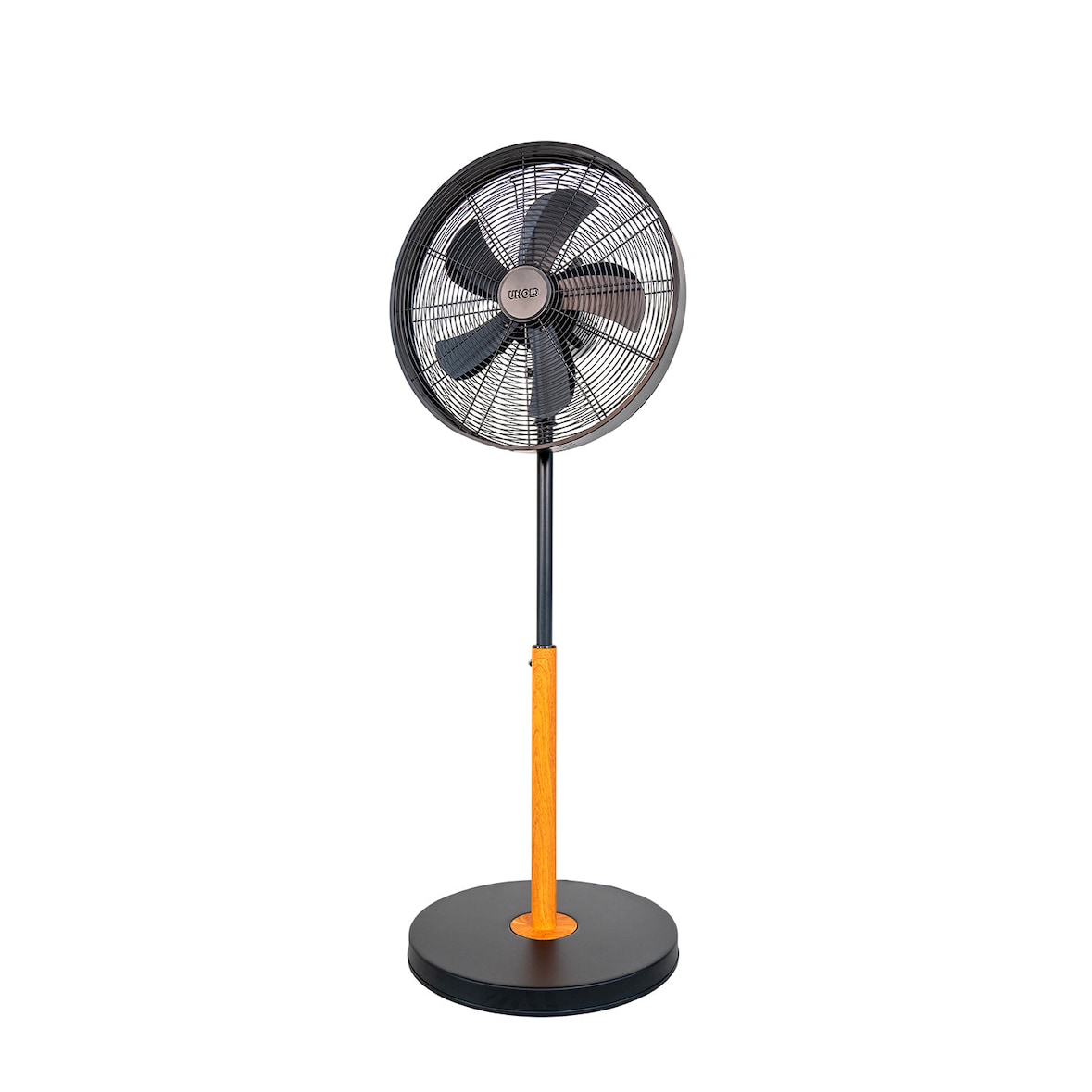 Unold 86725 Standventilator Black Steel mit 3-stufiger Geschwindigkeitsregelung und verstellbaren Neigungswinkel, 50 W