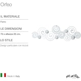 thumbnail of Cabide de parede moderno Orfeo branco com 6 ganchos, ferro elegante, ideal para entrada, quarto e banheiro, feito na Itália