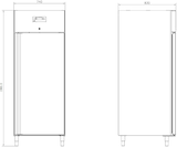 thumbnail of GastroHero Tiefkühlschrank GNH650BTM | 616 Liter | GN 2/1 | Profi Gewerbe Gefrierschrank | Edelstahl | -18 bis -22 °C | ideal für Gastronomie & Küche