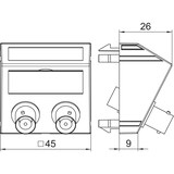 thumbnail of OBO Bettermann Multimediaträger Audio-BNC MTS-2BC F AL1 6105108