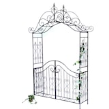 thumbnail of Rosenbogen mit Tor Pforte 131872 aus Metall Gartentor 282x160 cm Rankgerüst