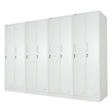 thumbnail of PROREGAL Mega Deal 4x Spind Schrank ELEPHANT Metall 2 Abteile 180x60x50cm Kleiderstange & Kleiderhaken Lichtgrau Spindschrank Kleiderschrank