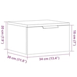 thumbnail of vidaXL Wand-Nachttisch Altholz-Optik 34x30x20 cm