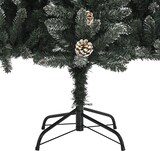 Ein künstlicher Weihnachtsbaum mit Zapfen.