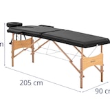 thumbnail of physa Massageliege klappbar - 2 Zonen - 185 x 70 x 62 - 86 cm - 220 kg - schwarz