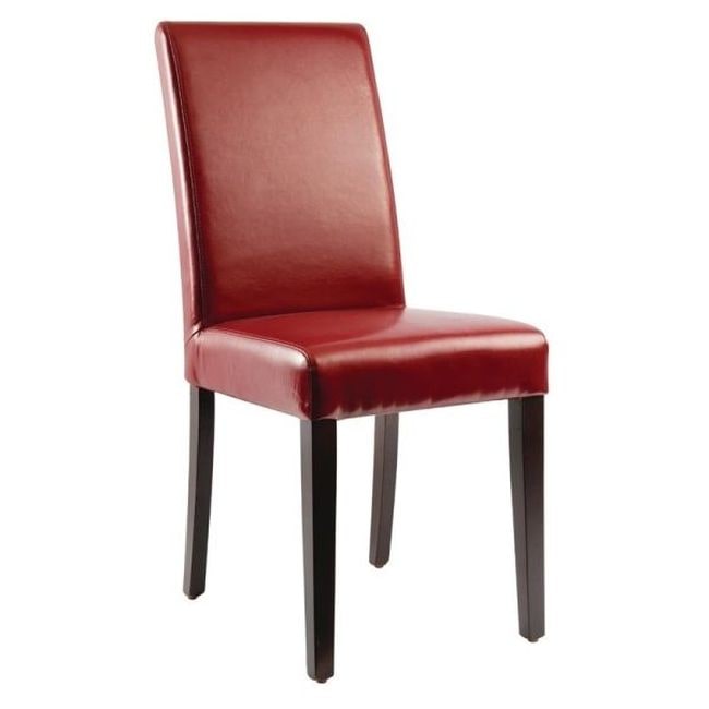 Chaises en Simili Cuir Rouge   Lot de 2