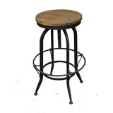 thumbnail of Tabouret de bar ciré Ø 46 X H70/85, réglable